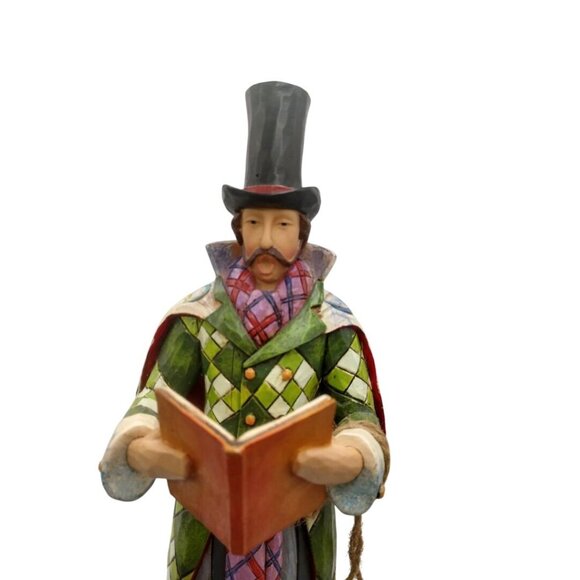 Jim Shore Victorian Caroler Figurine He Can A Carol Sing 14" Tall Handcrafted He - Picture 8 of 10
